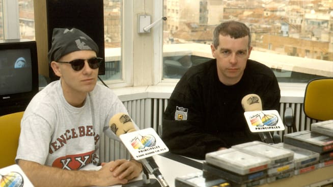 Pet Shop Boys, en una visita histórica a los estudios de LOS40 en los años noventa.
