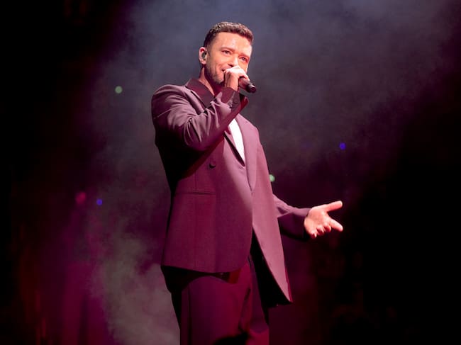 Justin Timberlake cantando en el escenario del Audacy's 11th Annual We Can Survive el 28 de septiembre de 2024 en Newark, Nueva Jersey. (Photo by Manny Carabel/Getty Images for Audacy)