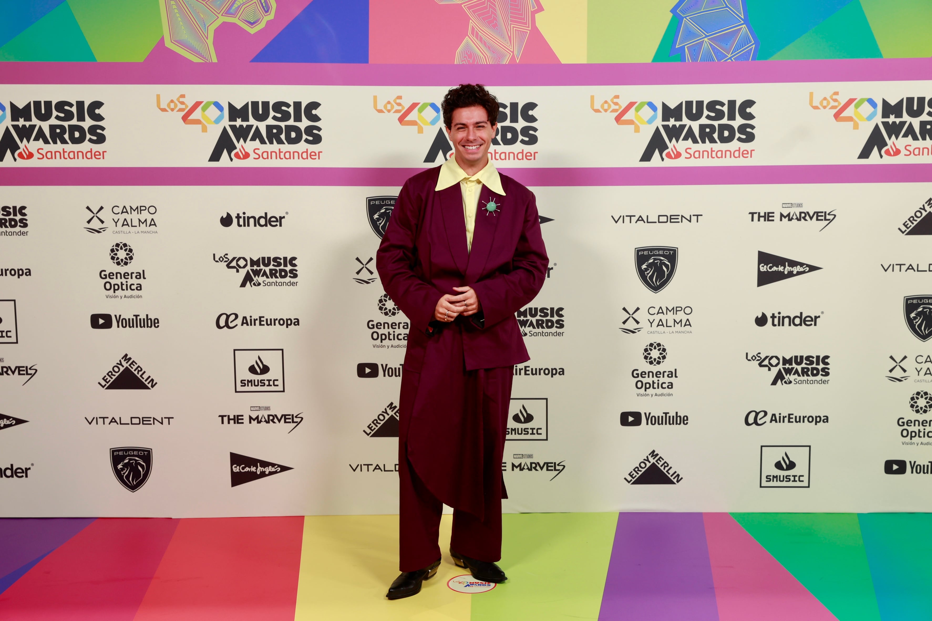 Alfred García en la alfombra roja de LOS40 Music Awards Santander 2023 / Foto: Jorge París y Elena Buenavista