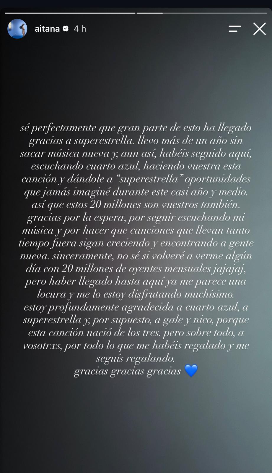 Aitana en Instagram