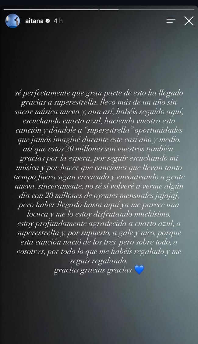 Aitana en Instagram