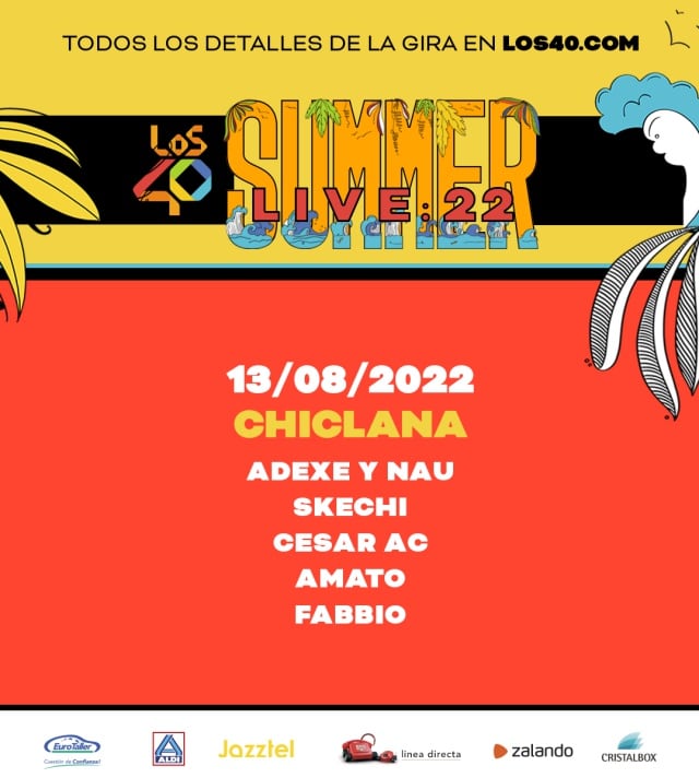 LOS40 Summer Live 2022 en Chiclana: fecha y artistas.