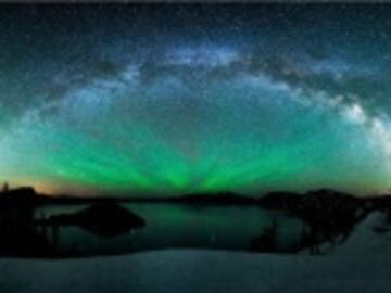 Desde el espacio tomó fotografía de una aurora boreal