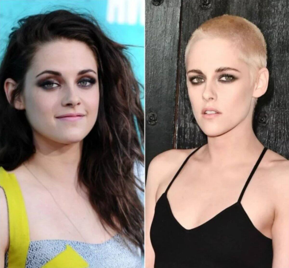 Kristen Stewart - La actriz se animó al rubio y a raparse.