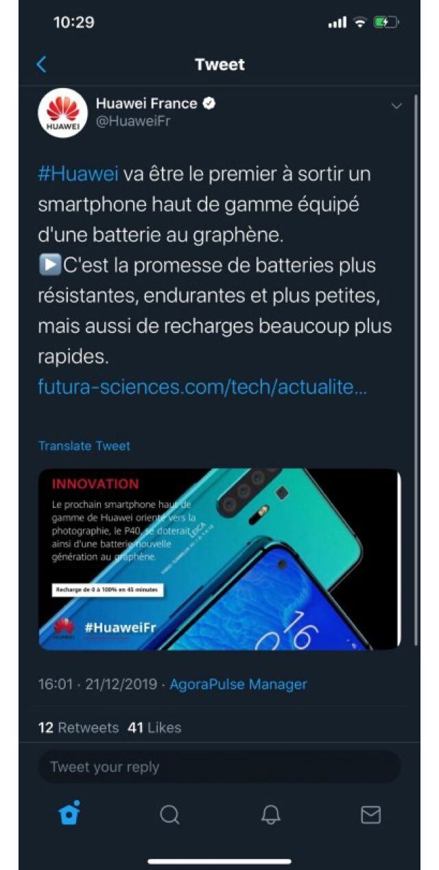 El famoso &#039;tweet&#039; de Huawei