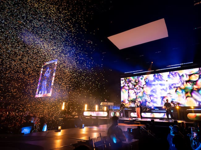 Louis Tomlinson en su concierto en el Movistar Arena de Madrid.