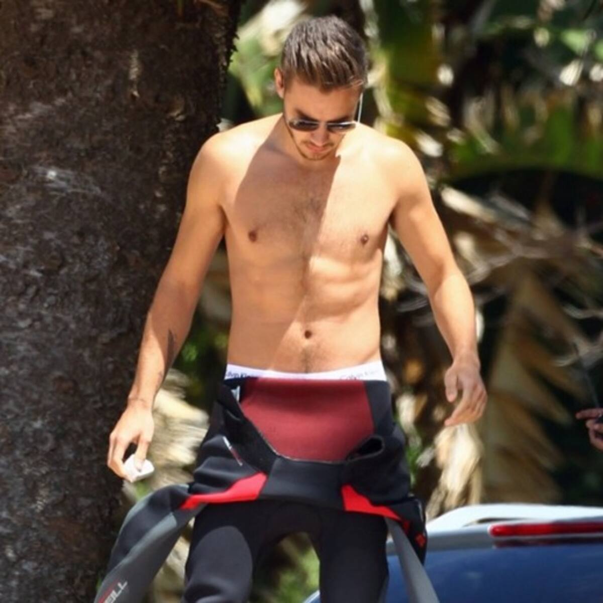 Liam Payne casi desnudo en vacaciones