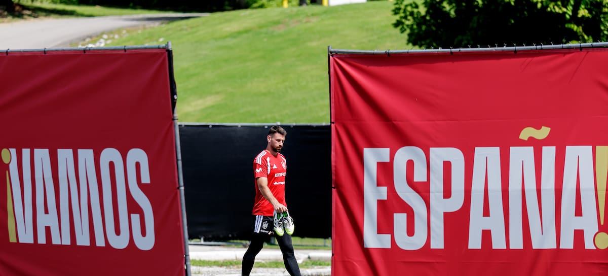 Unai Simon durante la sesión de entrenamiento de España en el Mundial 2026, 19 de junio de 2026.