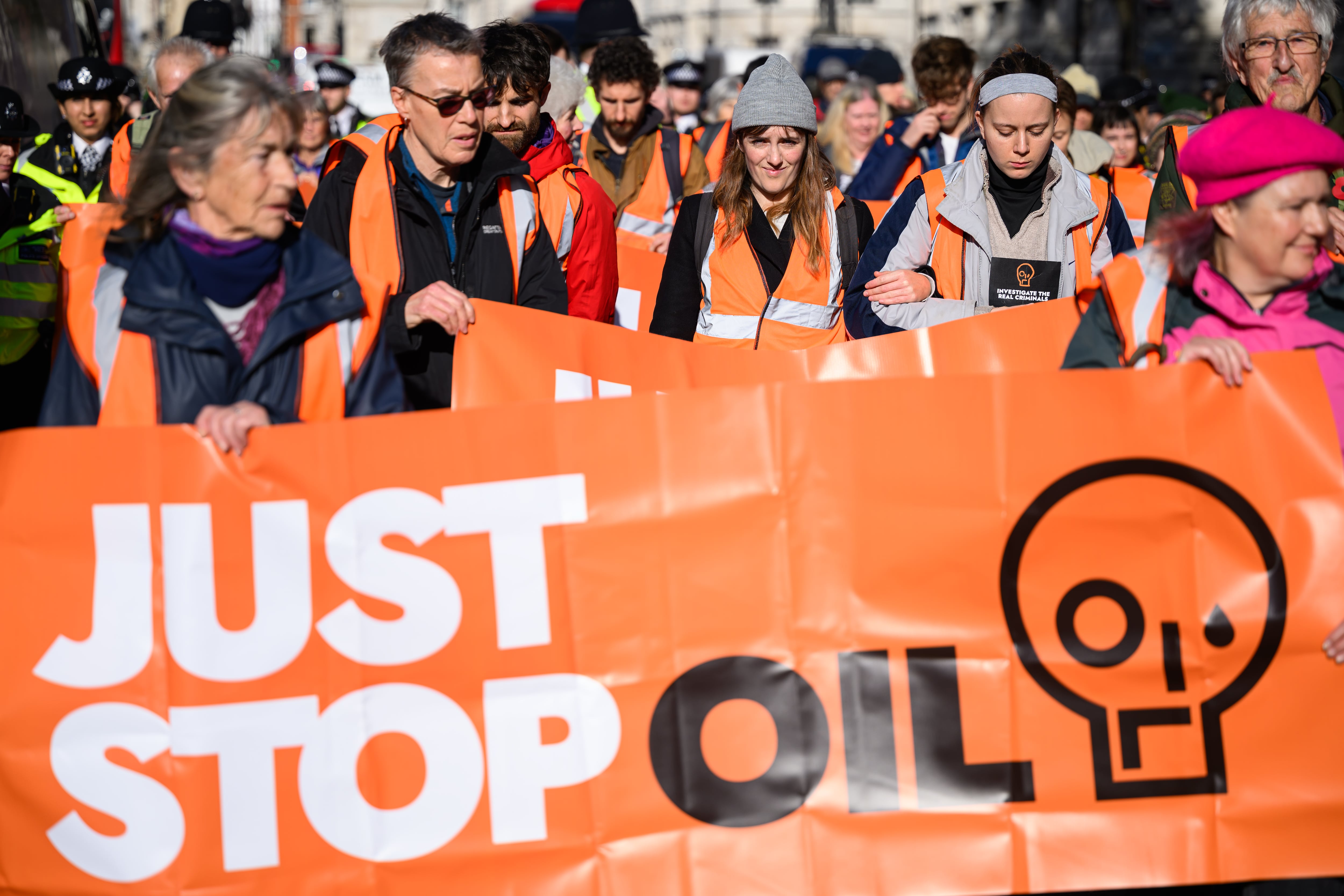 Just Stop Oil protestando en 2022.