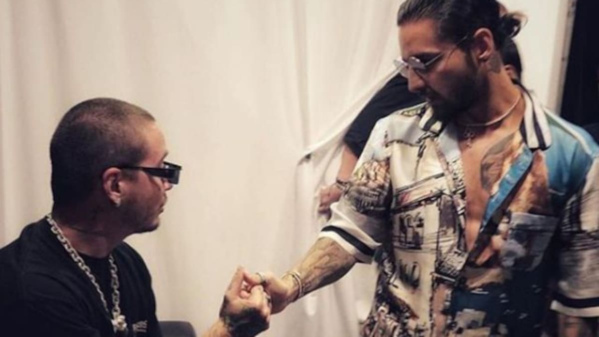 J Balvin trabaja en una colaboración con Maluma