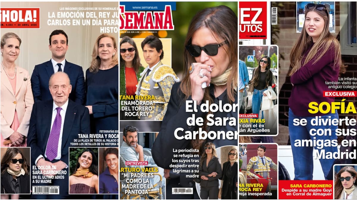 Las portadas de las revistas del corazón de hoy, miércoles 15 de abril 2026: el dolor de Sara Carbonero y la confesión de Shakira