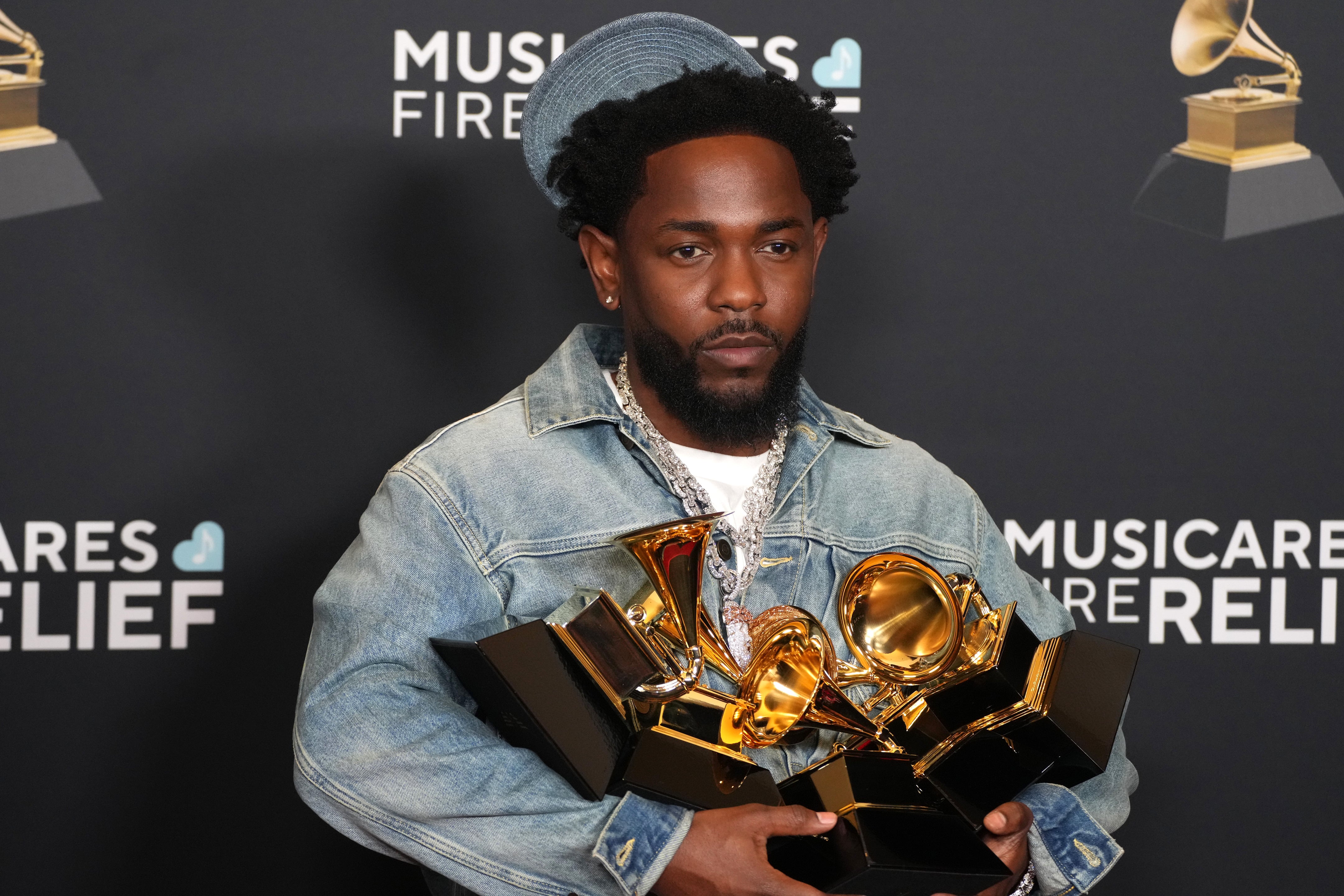 Kendrick Lamar en los Premios Grammy 2025