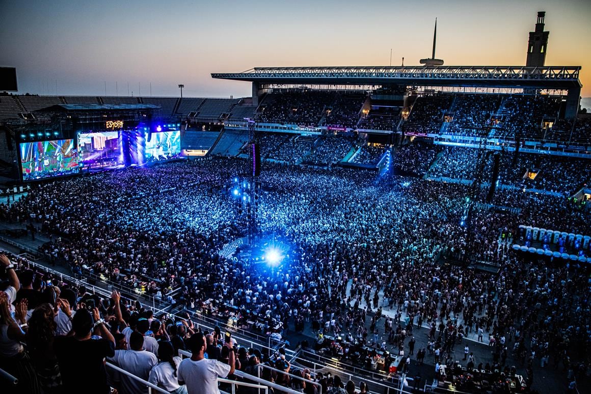 Estopa, en el seu concert en l&#039;Estadi Olímpic Lluís Companys