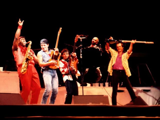 Bruce Springsteen y 'The E Street band' durante una actuación en 1985.