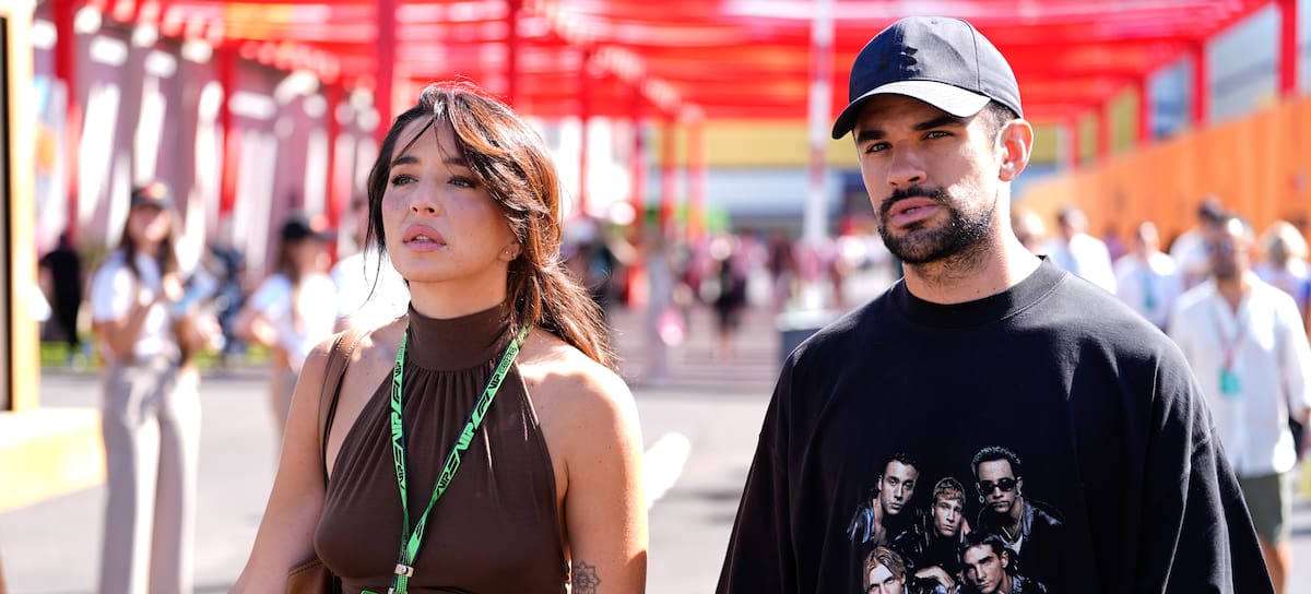 La cantante española Lola Índigo e Illojuan en la F1 de Madrid
