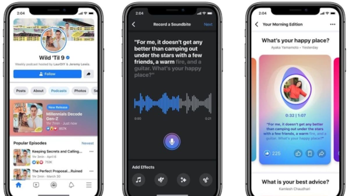 Facebook anuncia su plataforma de podcasts en vivo