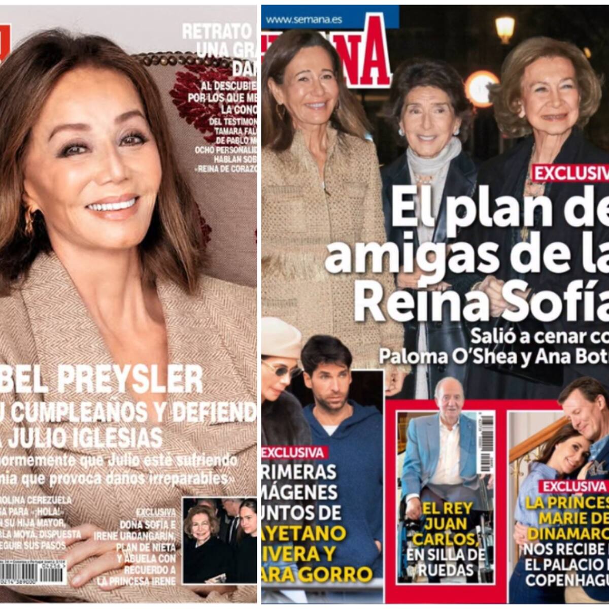 Isabel Preysler defiende a Julio Iglesias y Chenoa vuelve con su ex: las portadas de las revistas del corazón del 18 de febrero