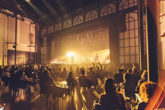 La Oreja de Van Gogh durante uno de sus conciertos en Madrid