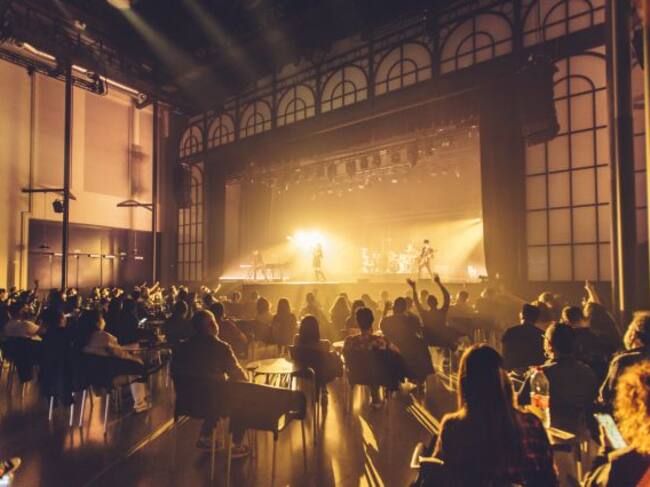 La Oreja de Van Gogh durante uno de sus conciertos en Madrid
