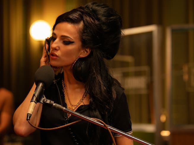 Marisa Abela como Amy Winehouse en &#039;Back to Black&#039;.