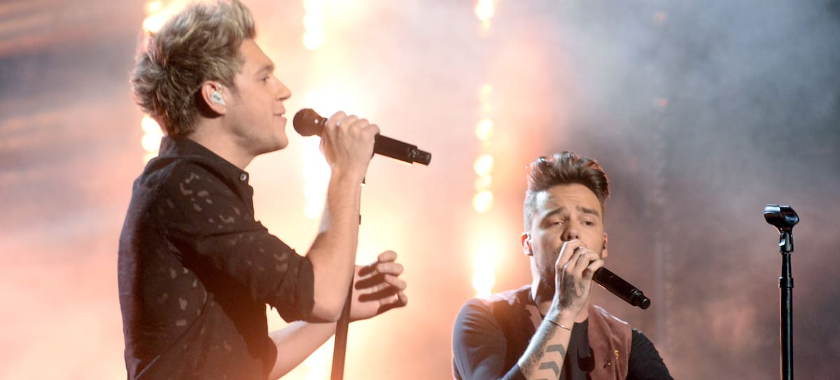 Niall Horan and Liam Payne actúan en los American Music Awards 2015, noviembre de 2015