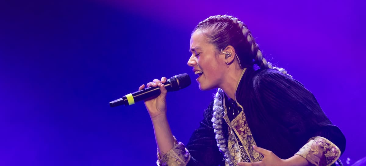 Isabel Aaiun en su concierto en Madrid