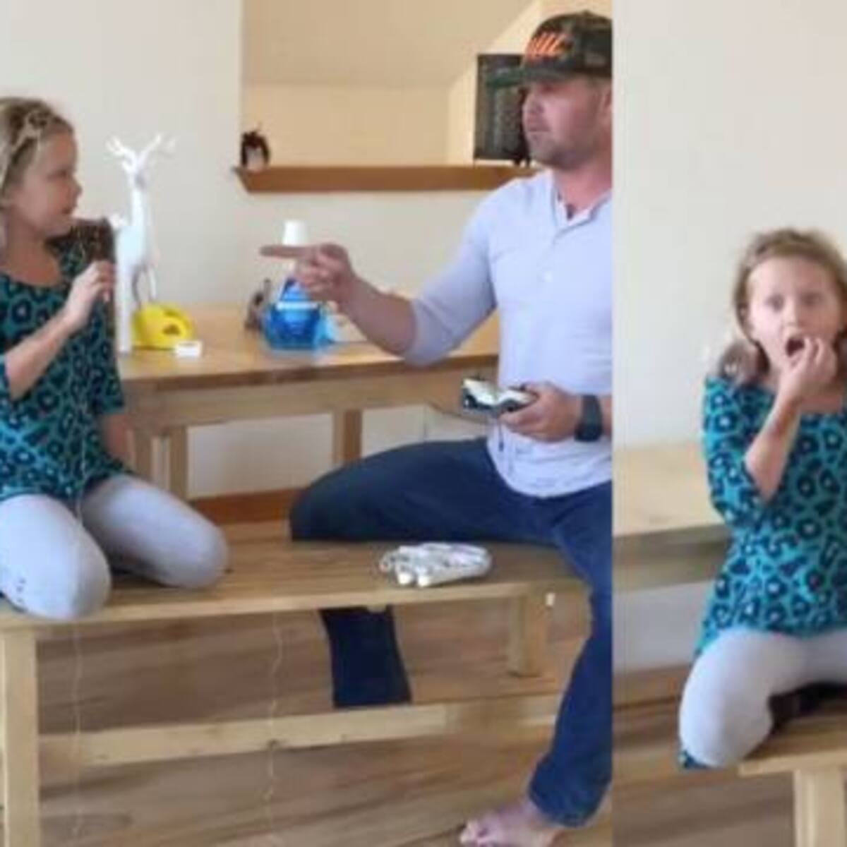 Padre usa drone para sacar diente a su hija