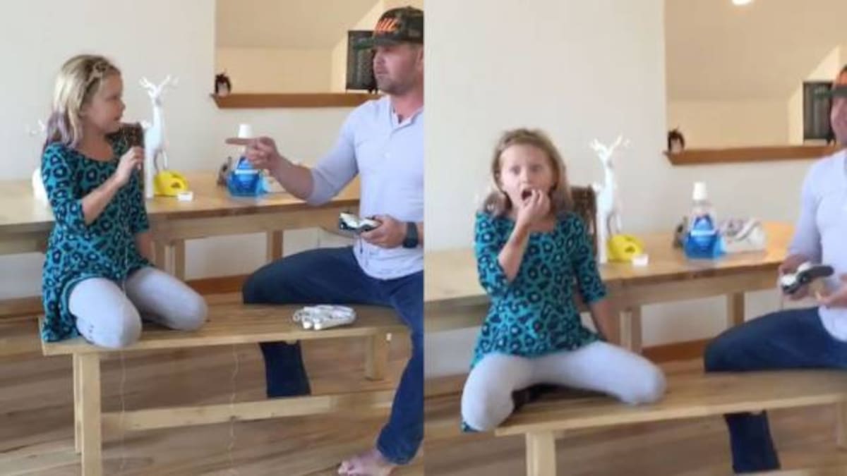 Padre usa drone para sacar diente a su hija