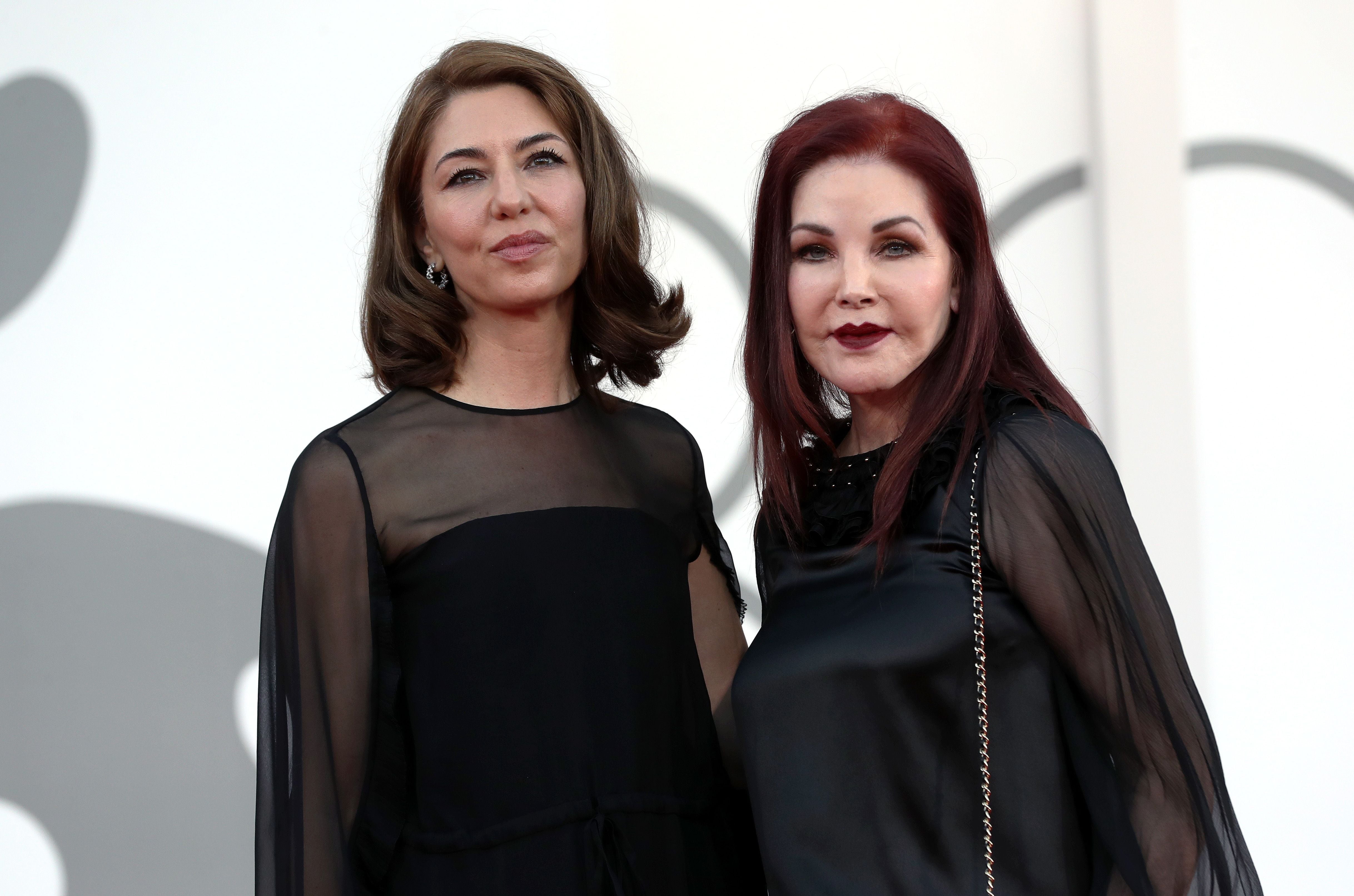 Priscilla Presley y Sofia Coppola en el Festival Internacional de Cine de Venecia 2023.