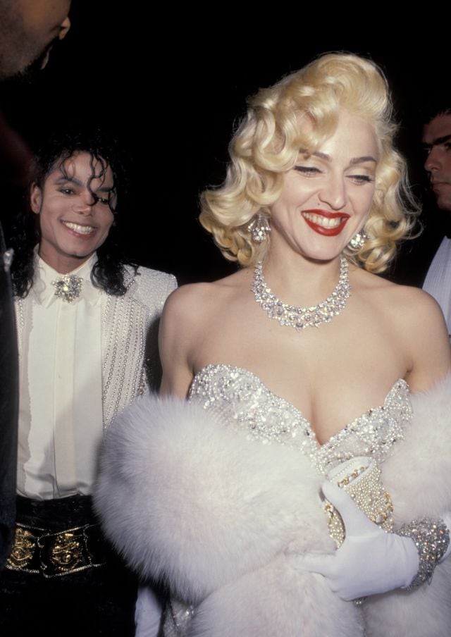 Michael Jackson y Madonna, en la alfombra roja de los Premios Oscar de 1991.