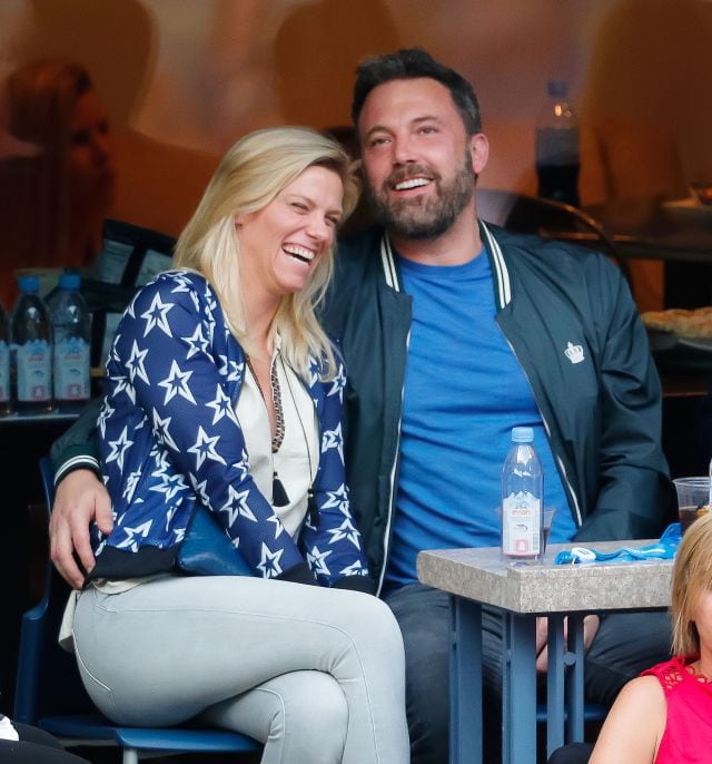 Ben Affleck y Lindsay Shookus en el US Open Tenis.