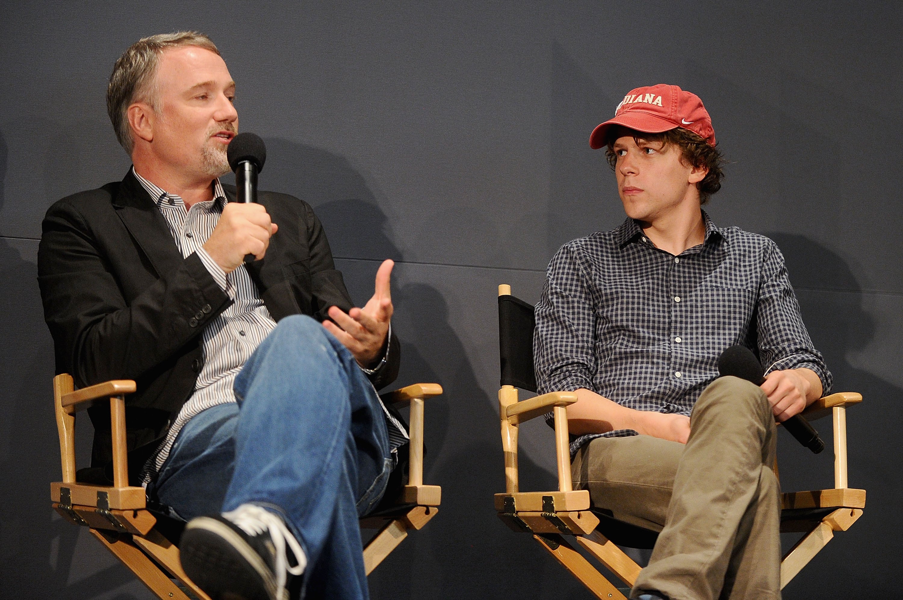 El director David Fincher y el actor Jesse Eisenberg, de &#039;La Red Social&#039; en 2010 en Nueva York. Jamie McCarthy/WireImage