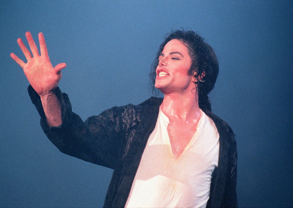 Michael Jackson actuando en el Jerudong Park, Brunei, julio de 1996. Phil Dent/Redferns