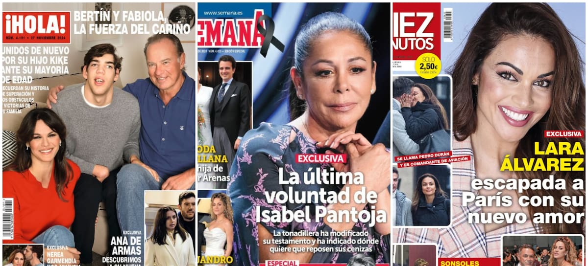 Las portadas de las revistas del corazón de hoy, 20 de noviembre (Instagram)