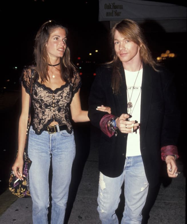 Stephanie Seymour y Axl Rose en 1991.