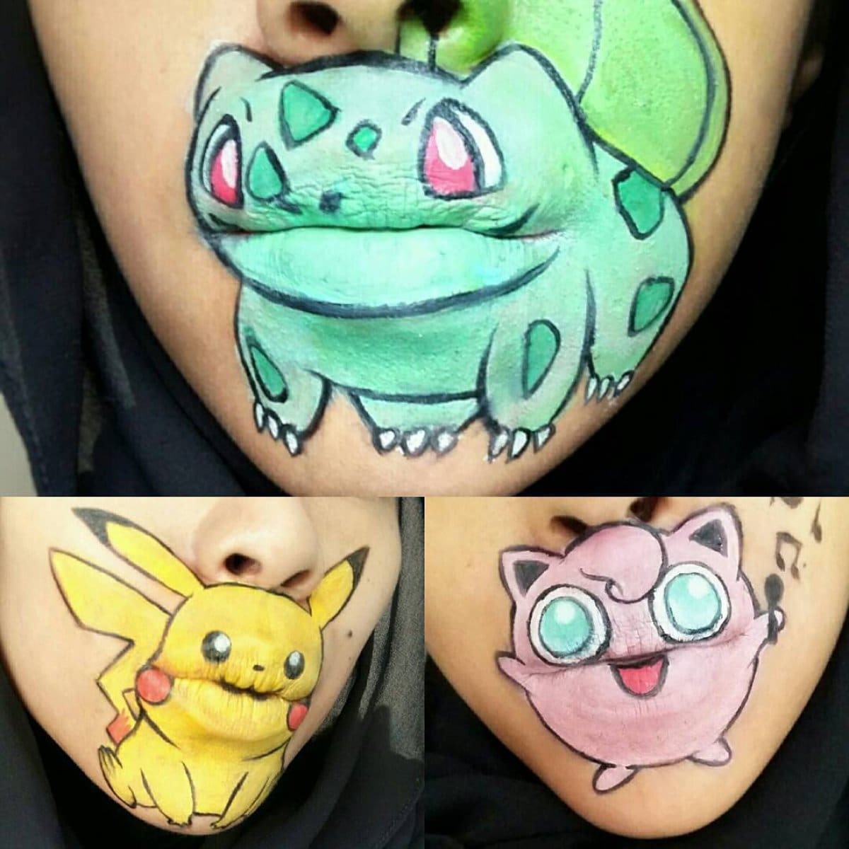 El nuevo desafío: la bocas pintadas como pokemones
