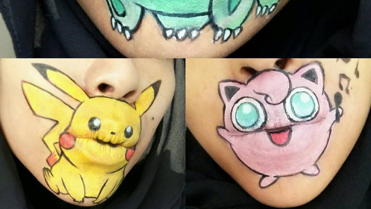 El nuevo desafío: la bocas pintadas como pokemones