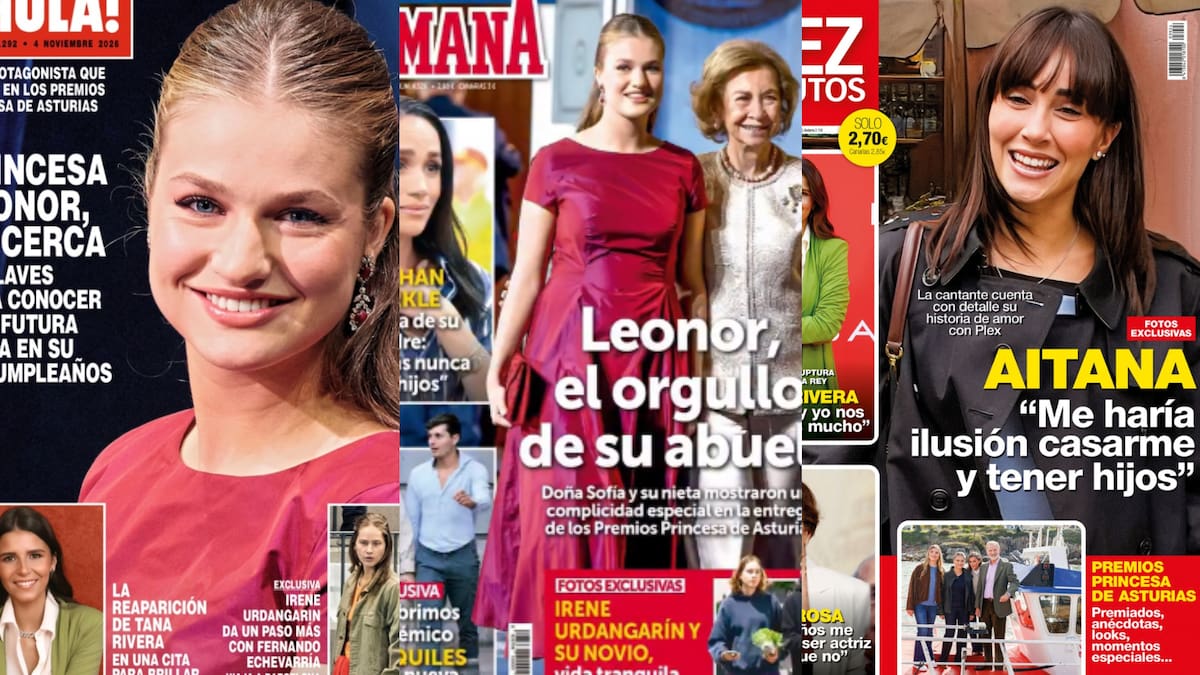 Las portadas de las revistas del corazón del miércoles 28 de octubre: el nuevo amor de Vito Quiles, Irene Urdangarin, Leonor y Aitana