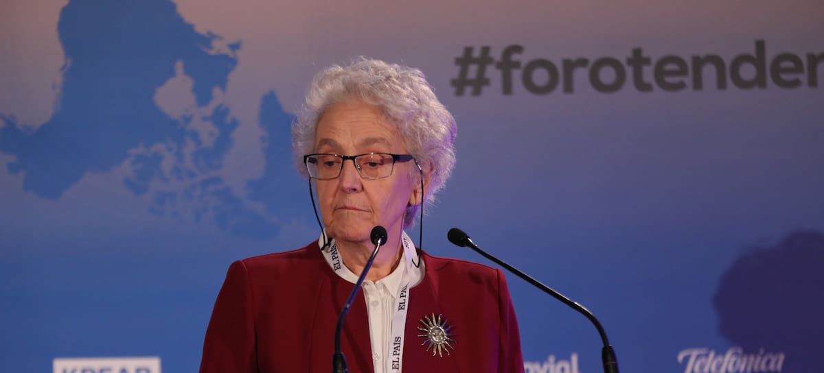 Soledad Gallego-Díaz, en 2018, cuando era directora de El País en un acto organizado por el diario.