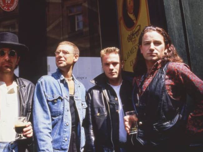 U2, fotografiados en 1987.