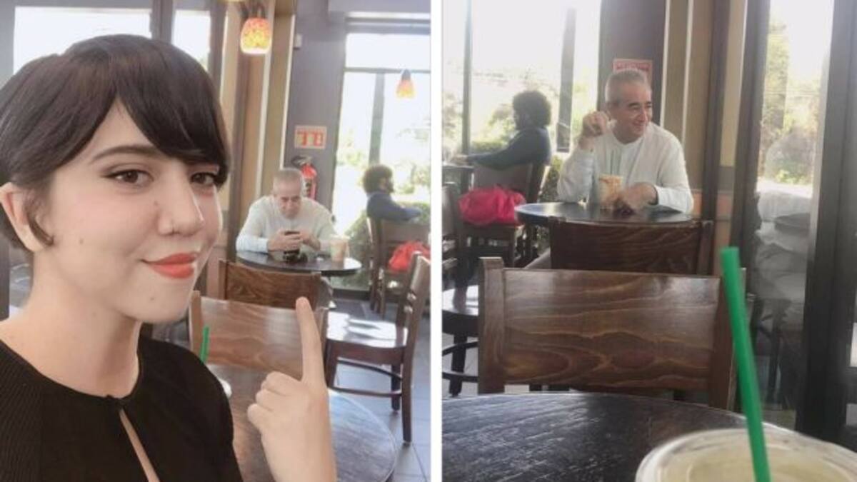 Padre acompaña a su hija a su primera cita con alguien que conoció en Tinder