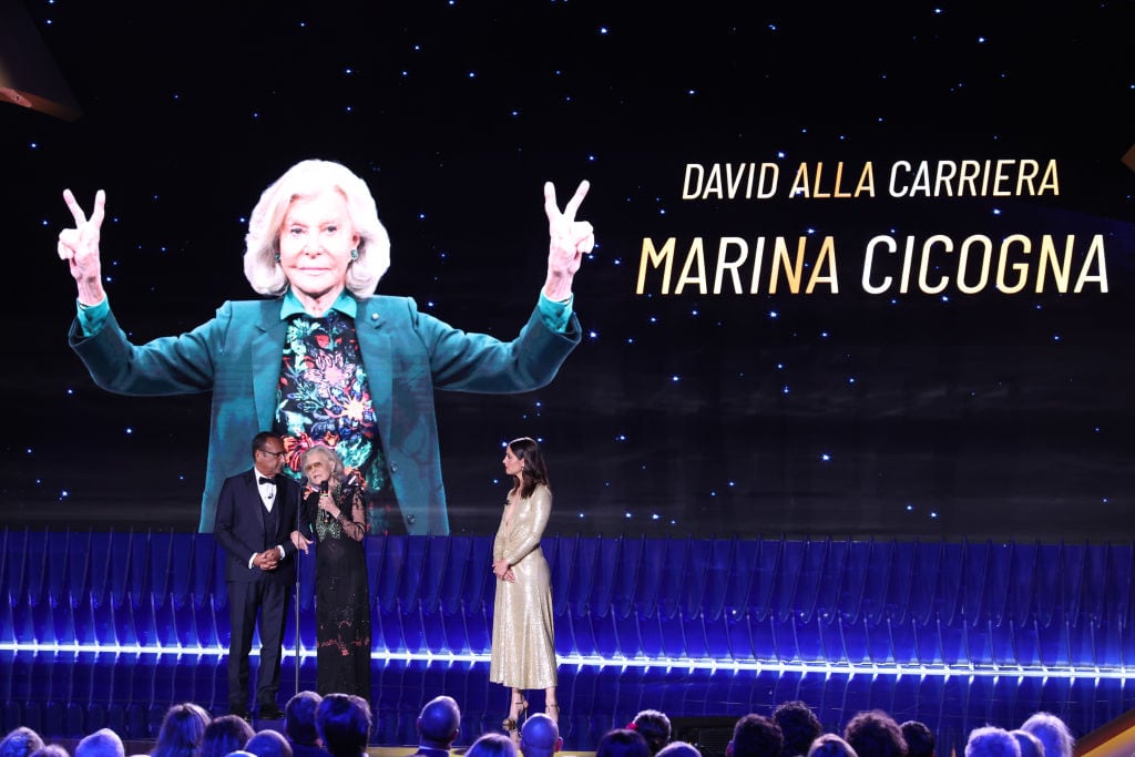 Marina Cicogna recibe el premio David di Donatello en 2023