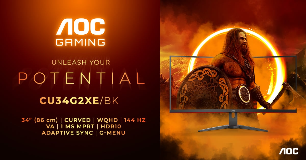 Imagen renderizada de un monitor AOC Gaming