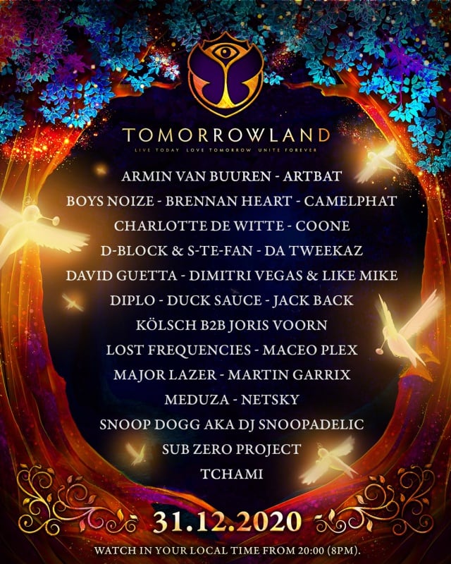 Cartel del Tomorrowland 31.12.2020