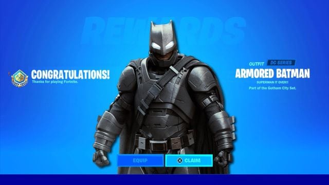 Armaduras de Batman para tu personaje de Fortnite.