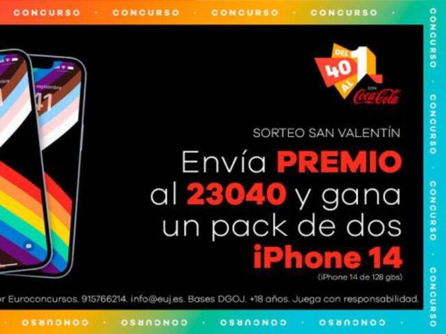 Sorteamos dos packs de San Valentín: cada uno contiene dos iPhone 14.