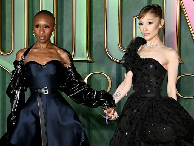 Ariana Grande y Cynthoa Erivo en la premiere de "Wicked: For Good"