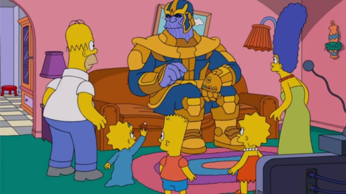 Thanos hace desaparecer a Los Simpson con un chasquido