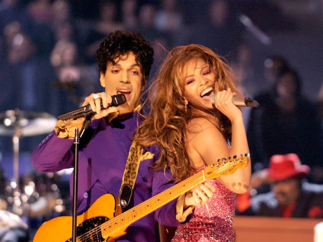 Prince y Beyonce, en los Grammy 2004.