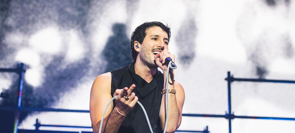 Sebastián Yatra durante un concierto en el Movistar Arena de Madrid.